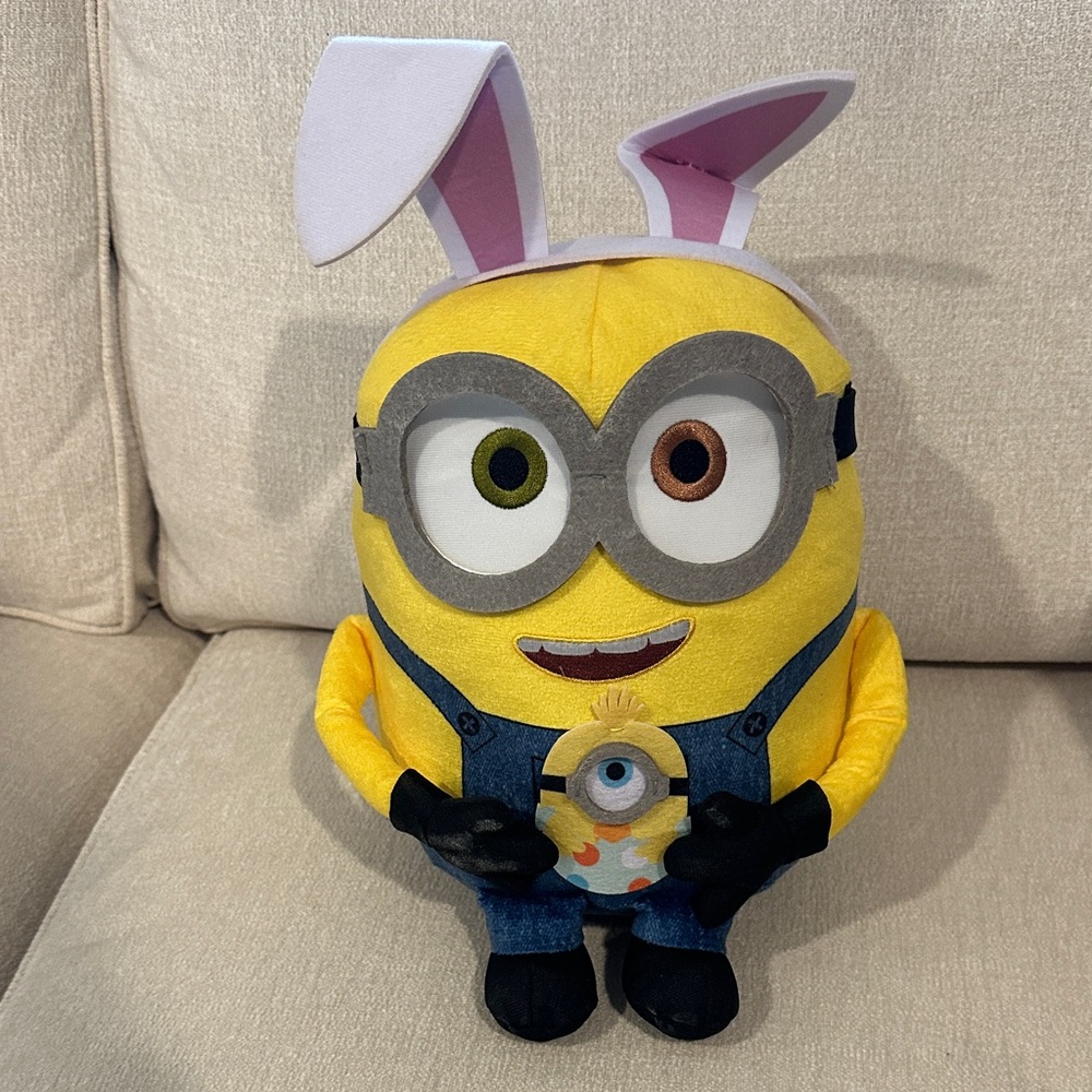 Minions Plush Bunny Ear Costume Yellow Stuffed Toy